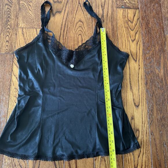 VTG Cami Ladies 36 Baby Doll Black Lace Straps Coquette Feminine Romantic USA - Picture 10 of 12